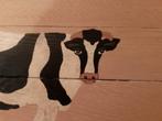 koe beschilderd houten lijst, Ophalen