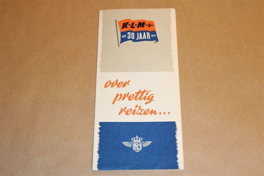 Zeldzame brochure - KLM 30 jaar 1919-1949 !!, Ophalen of Verzenden, Zo goed als nieuw, Schaalmodel