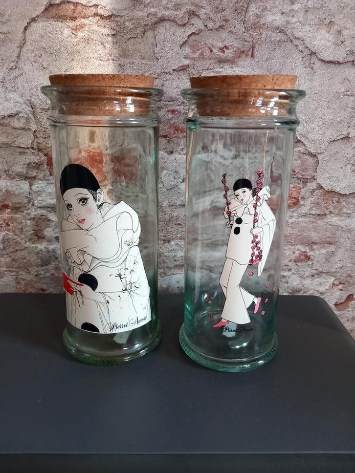 Vintage Pierrot Amore voorraadpotten, Verzamelen, Overige Verzamelen, Ophalen of Verzenden
