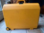 Samsonite Vintage Gele Koffer met 2 Wieltjes, Sieraden, Tassen en Uiterlijk, Koffers, 60 tot 70 cm, Gebruikt, Hard kunststof, 45 tot 55 cm