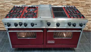 Luxe Fornuis Viking 150 cm bordeaux rood Teppanyaki gril