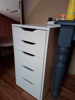 Ikea Alex Ladenblok - Wit, Ophalen, Minder dan 50 cm, 5 laden of meer, Minder dan 100 cm