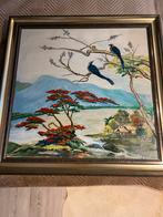 Indonesisch schilderij op doek, ingelijst, Antiek en Kunst, Ophalen of Verzenden