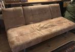 Slaapbank beige alcantara 200 x 110, Huis en Inrichting, Slaapkamer | Slaapbanken, Ophalen, Gebruikt, Beige, Tweepersoons