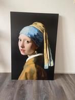 Het meisje met de parel schilderij 90/60 cm., Huis en Inrichting, Woonaccessoires | Schilderijen, Tekeningen en Foto's, Ophalen of Verzenden
