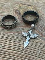 Mooie set Ringen-hanger, Ophalen of Verzenden, Zo goed als nieuw, 17 tot 18, Dame