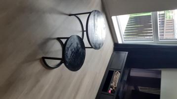 Hele gave Mango houten zwarte salontafels 2 stukss 
