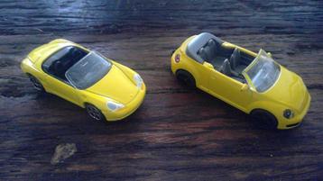 Siku VW Beetle cabrio en Matchbox Porsche Boxter beschikbaar voor biedingen