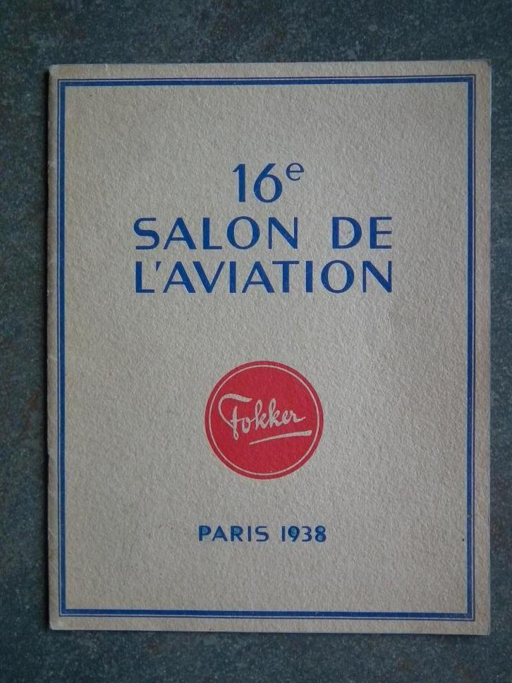FOKKER PARIJS 1938 BROCHURE G.1 T.5 D.21 T.8-W LVA MLD, Verzamelen, Luchtvaart en Vliegtuigspotten, Gebruikt, Boek of Tijdschrift
