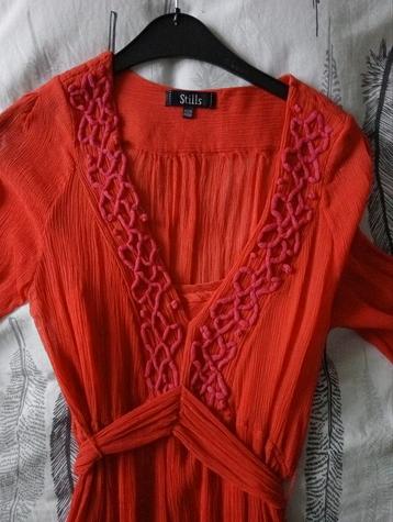 Stills design jurk nieuw! maat 36 rood/roze + onderjurkje beschikbaar voor biedingen