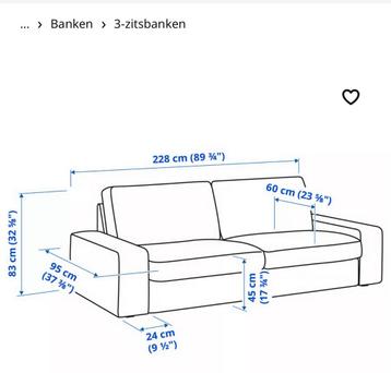 Kivik 2,5 zitsbank met tallmyra blauwe bekleding - afbeelding 4