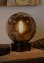 Nieuw! Moderne tafellamp - nieuw in de doos - met gratis LED, Ophalen of Verzenden, Nieuw, Glas, Minder dan 50 cm