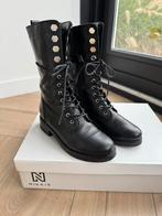 Nikkie Boot leren laarzen maat 38, Zwart, Lage of Enkellaarzen, Ophalen of Verzenden, Zo goed als nieuw