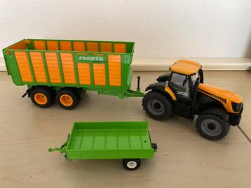 Siku 3267 JCB Fastrac tractor met Joskin Silospace aanhanger beschikbaar voor biedingen