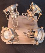 Rvs plafond spots plafondlamp draaibaar en kantelbaar, Ophalen of Verzenden, Metaal of Aluminium