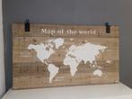 Wereldkaart wand schilderij, Huis en Inrichting, Woonaccessoires | Wanddecoraties, Ophalen, Zo goed als nieuw