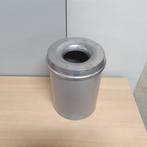 Vlamdovende metalen afvalbak grijs - 18 liter met schade, Minder dan 50 cm, Gebruikt, 10 tot 20 liter, Metaal