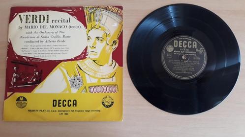 Verdi Recital by Mario del Monaco - Decca LW 5064, Cd's en Dvd's, Vinyl | Klassiek, Opera of Operette, 10 inch, Ophalen of Verzenden