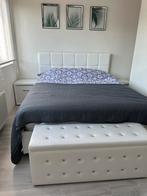 2 persoons bed, Huis en Inrichting, Slaapkamer | Boxsprings, 160 cm, Wit, Zo goed als nieuw, Ophalen