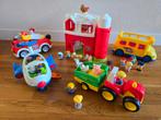 Little People boerderij, brandweer, vliegtuig, schoolbus, Ophalen, Gebruikt, Ontdekken, Met licht