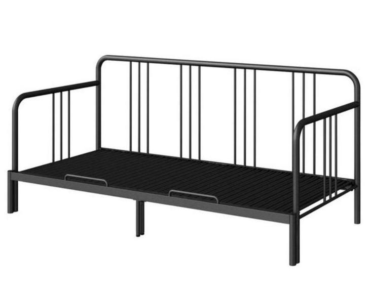 Bed uitschuifbaar/bedbank fyresdal ikea, Huis en Inrichting, Slaapkamer | Bedden, Zo goed als nieuw, Eenpersoons, 80 cm, Metaal