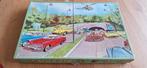 Kolibri houten puzzel 84 stukjes oude auto's,oldtimers, Ophalen of Verzenden, Gebruikt