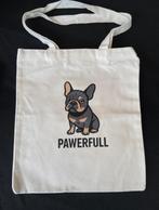 Katoenen tas met Franse Bulldog & American Bully print, Ophalen of Verzenden, Nieuw, Wit, Shopper