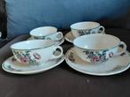 Villeroy & Boch alt Strassburg 4 theekopjes met schotel tulp, Antiek en Kunst, Antiek | Servies los, Ophalen of Verzenden
