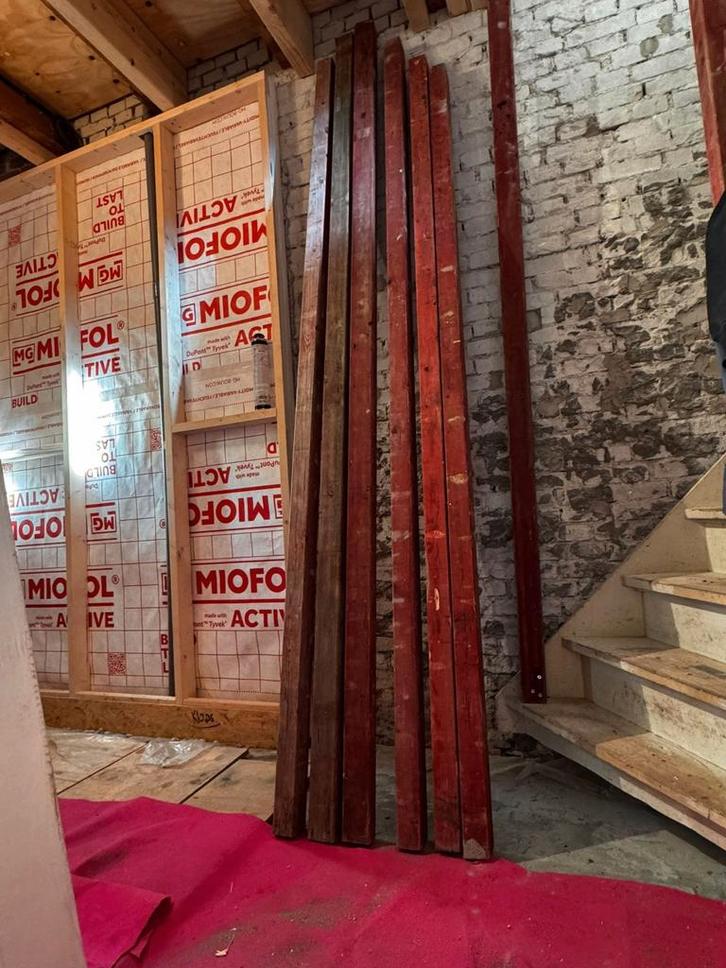 8 Metselprofielen, Doe-het-zelf en Verbouw, Hout en Planken, Gebruikt, Balk, Overige houtsoorten, Ophalen