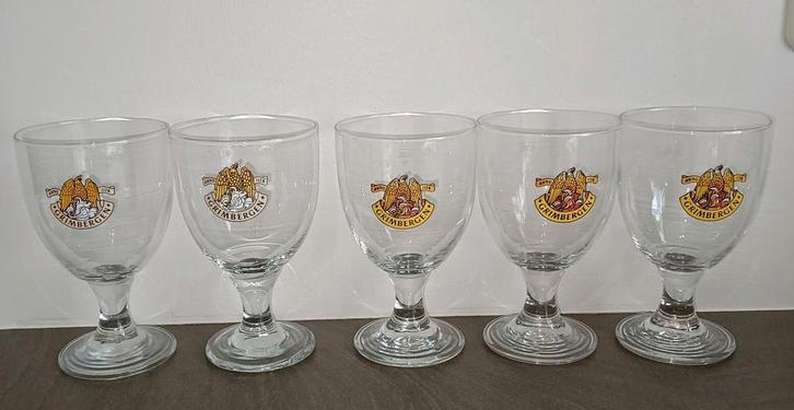 Grimbergen Bierglazen - Set van 5, Huis en Inrichting, Keuken | Servies, Zo goed als nieuw, Glas of Glazen, Overige stijlen, Glas