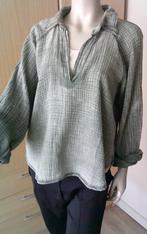 AMBIKA groen mineral washed tuniek one size, Maat 38/40 (M), Verzenden, Ambika, Gedragen