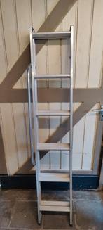 Aluminium uitschuifbare ladder, Doe-het-zelf en Verbouw, Ladders en Trappen, 2 tot 4 meter, Gebruikt, Ophalen