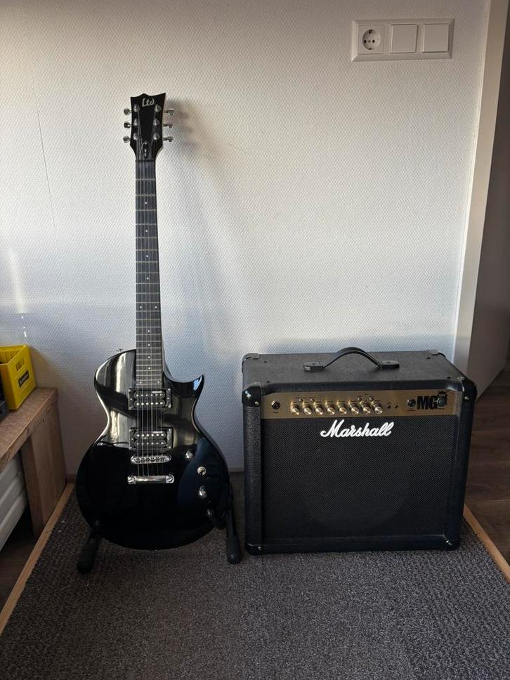 ESP LTD EC-10 + Marshall MG30FX, Muziek en Instrumenten, Versterkers | Bas en Gitaar, Zo goed als nieuw, Minder dan 50 watt, Ophalen