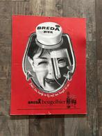 Hard kartonnen affiche Breda beugelbier, Verzamelen, Biermerken, Ophalen of Verzenden, Reclamebord, Plaat of Schild, Overige merken
