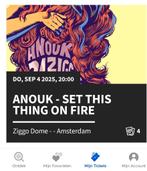 ANOUK - 4 Sept 4 kaarten Beste vak 111 vooraan 4de rij, Tickets en Kaartjes, Drie personen of meer, September