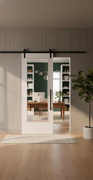 Glazen schuifdeur of dubbele klapdeur beschikbaar voor biedingen