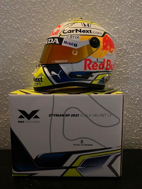 Max Verstappen helm 1:2 Styrian GP 2021 (Oostenrijk), Verzamelen, Automerken, Motoren en Formule 1, Nieuw, Formule 1, Ophalen of Verzenden