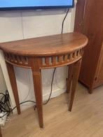 Side table half rond Teak - Halve maan, Huis en Inrichting, Tafels | Sidetables, Ophalen, 50 tot 100 cm, Koloniaal, Zo goed als nieuw