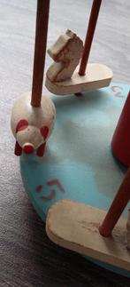 Jaren 50 Houten Draaimolen Carousel Draaitol Bromtol Spel, Ophalen of Verzenden