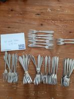 Theelepels . Gebaksvorkjes puntfilet, Antiek en Kunst, Antiek | Bestek, Ophalen of Verzenden