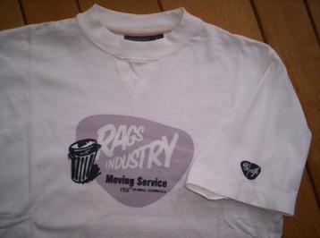 RAGS Industry t- shirt  wit grijs maat 134 - 140 beschikbaar voor biedingen