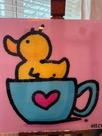 80x80cm op plexiglas Ed Heck Kaffee Ente, Ophalen, Gebruikt, 75 tot 100 cm, Foto of Poster