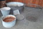 Zinken teil, aardappelmand, emmers en voederring, Gebruikt, Minder dan 30 cm, Rond, Ophalen of Verzenden