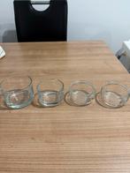 Set van 4 glazen schaaltjes, Ophalen of Verzenden, Gebruikt