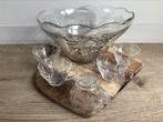 Prachtige vintage Anchor Hocking glazen met punch bowl, Antiek en Kunst, Ophalen