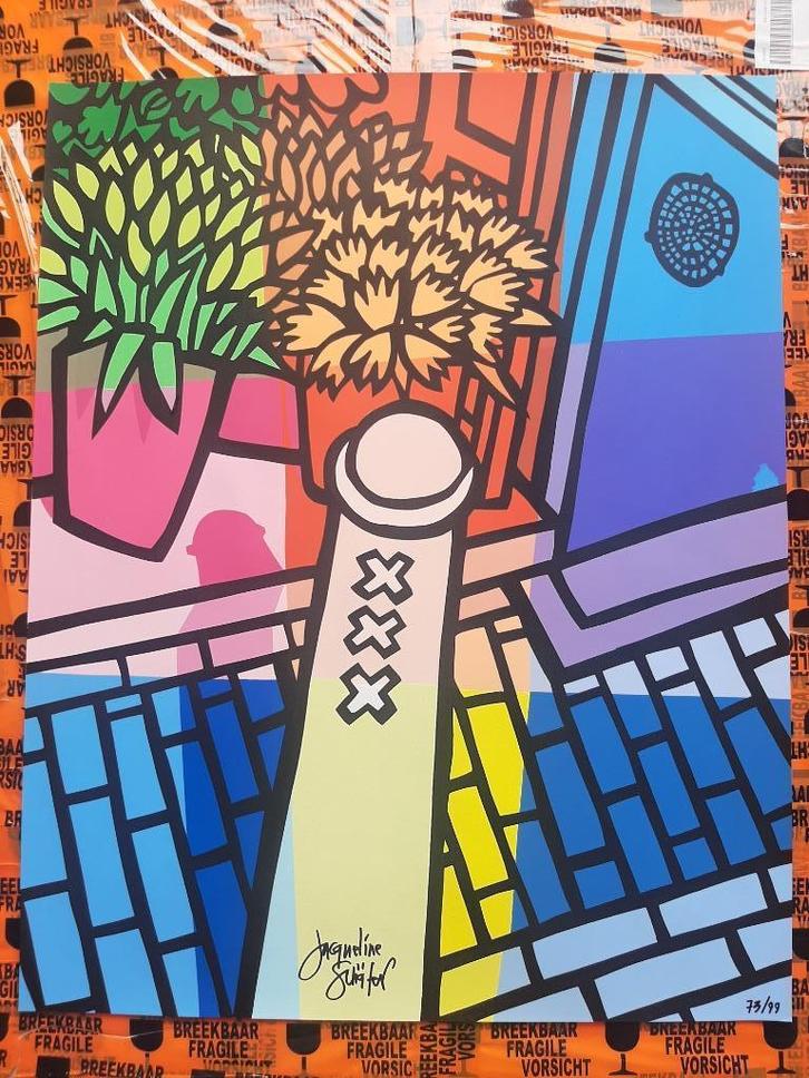 Zeefdrukken Jacqueline Schäfer, Antiek en Kunst, Kunst | Litho's en Zeefdrukken, Ophalen of Verzenden