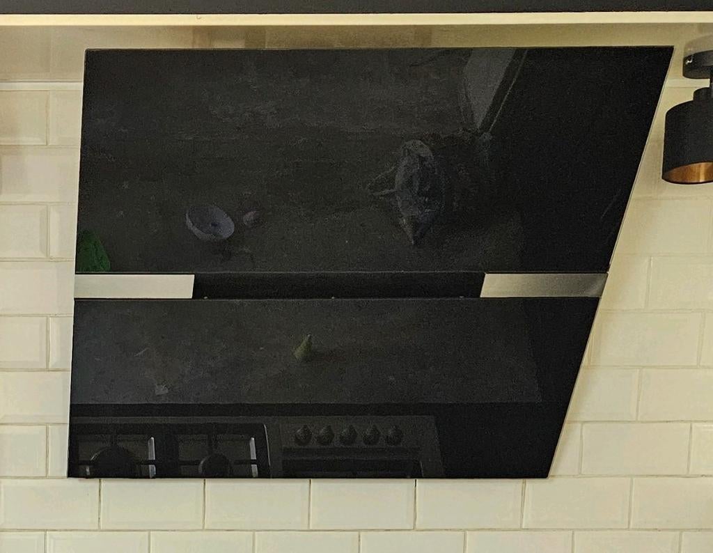 Afzuigkap te koop, Witgoed en Apparatuur, Afzuigkappen, Ophalen, Gebruikt, 200 tot 400 m³ per uur, Wandschouwkap