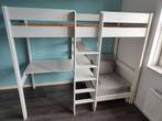 Supergave witte hoogslaper met bureau& bank/ bed, Ophalen, Gebruikt, Eenpersoons, 90 cm