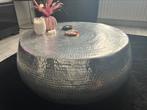 zilver kleurige ronde salontafel, Huis en Inrichting, Tafels | Salontafels, Ophalen, 50 tot 100 cm, Rond, 50 tot 100 cm