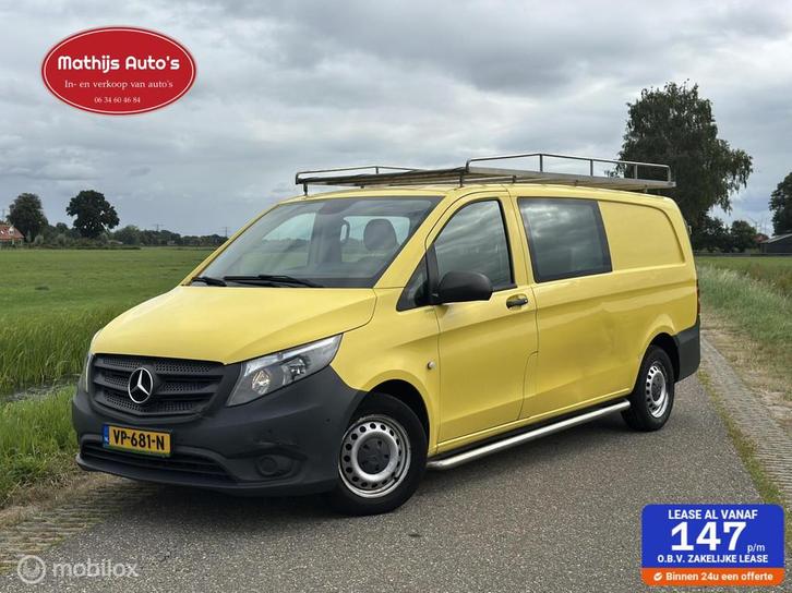 Mercedes Vito Bestel 114 CDI Extra Lang Dubbelcabine Marge a, Auto's, Bestelauto's, Bedrijf, Te koop, ABS, Airbags, Alarm, Centrale vergrendeling